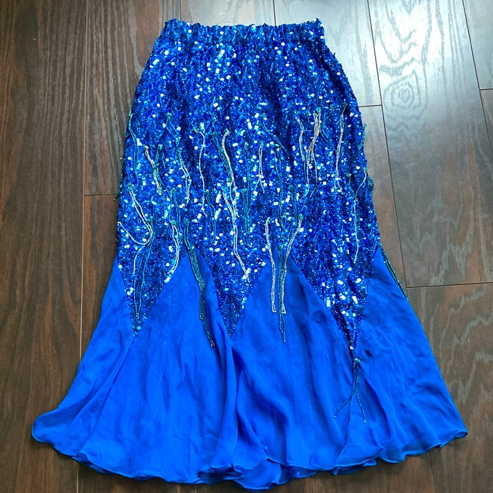 Vtg Sequin & glass bead skirt